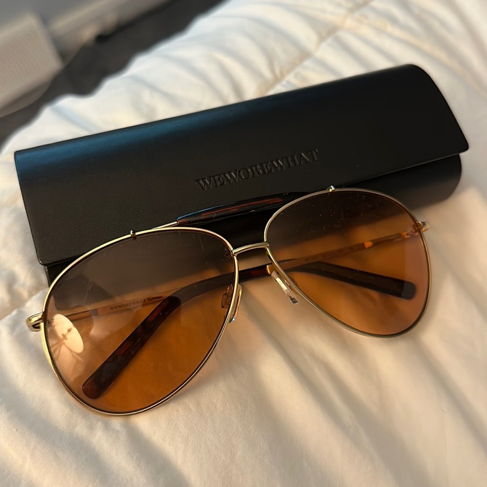 WEWOREWHAT Women Orange Aviators